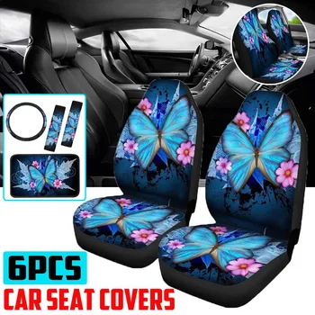 

1/6PCS 3D Animal ButterflyUniversal Car Seat Covers Car Styling Auto Seat Cover Car Full Seat Cover Protector Interior Acce