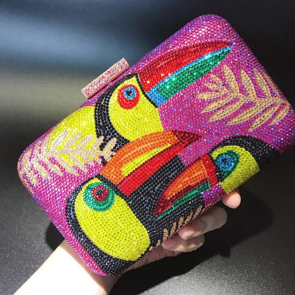 Роскошная вечерняя сумка Bee In Fly с инкрустированными бриллиантами женский клатч