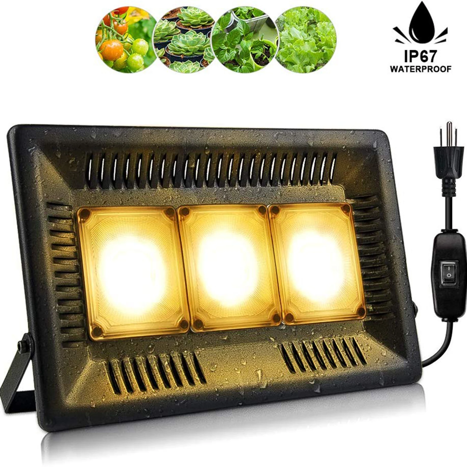 150W LED Grow Light Full Spectrum Phyto Lamp Waterproof Grow Lamp Phytolamp for Plants Seedling Growing Blooming Fruiting