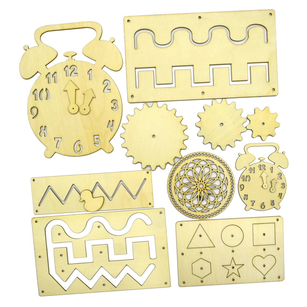 Ornaments Puzzle-Supplies Scrapbook Wood-Chips Handcraft Wedding Parent-Child Education