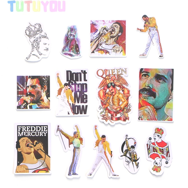 PC20 Wholesale 20set/lot 13 PCS/set Freddie Mercury Cartoon Scrapbooking Stickers Decal For Luggage Car Fridge Graffiti Sticker