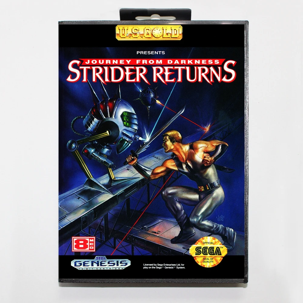 Страйдер возвращается 16 бит MD игровая карта для sega Mega Drive/Genesis с розничной коробкой