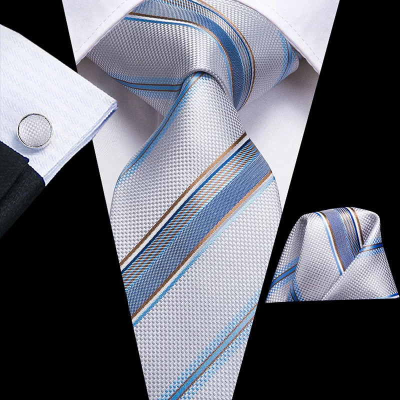SN-3116 SN-1641 Hi-Tie Модные синие шелковые галстуки для мужчин Пейсли и полоса шеи галстук платок набор запонок для мужчин костюм деловой свадьбы - Цвет: SN-3116