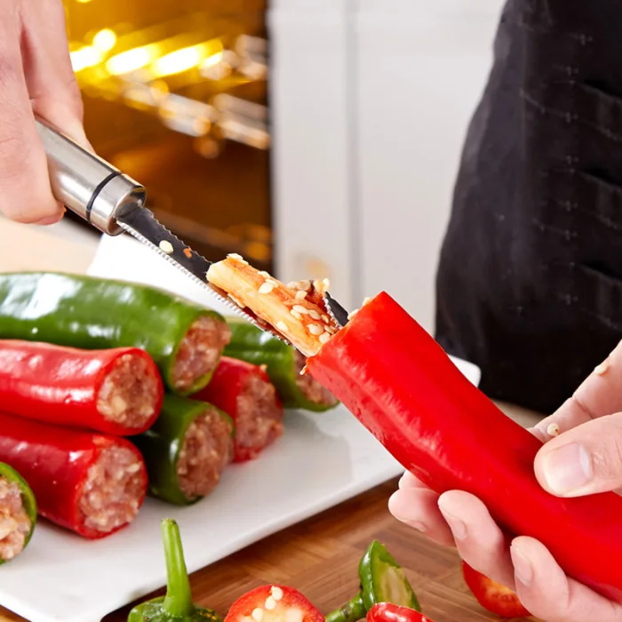 Jalapeno перец чили Corer Remover Нержавеющая сталь Corer многофункциональный фруктовый инструмент TB распродажа