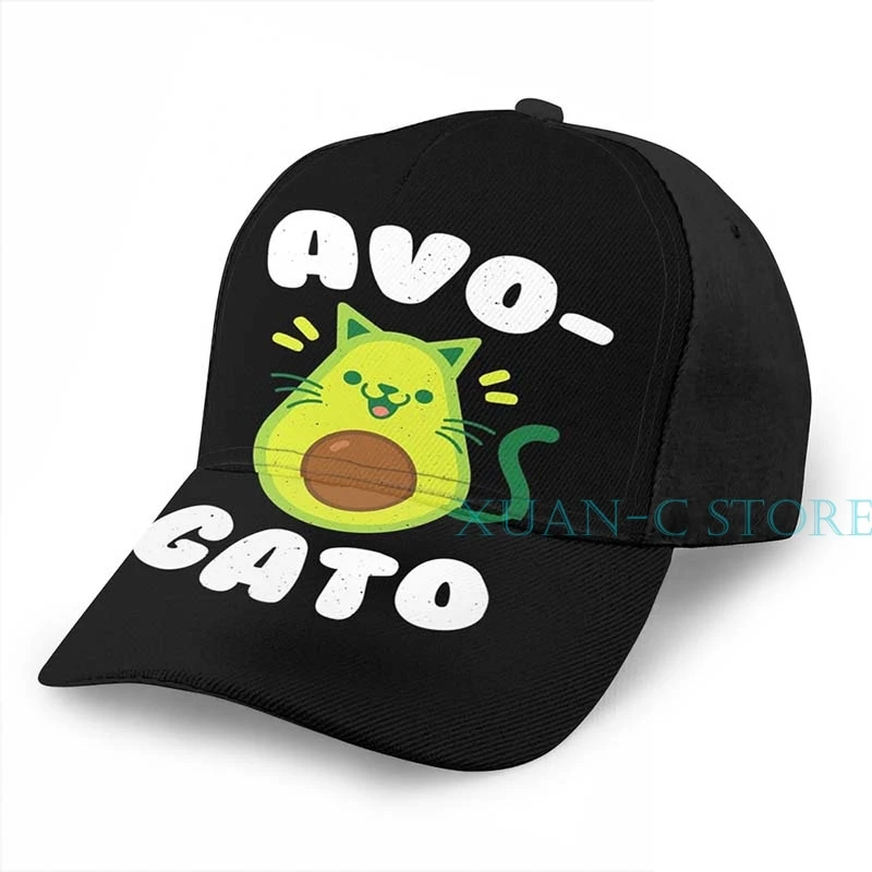 Баскетбольная Кепка AvoGato-Avocado-Cinco De Mayo, мужская и женская модная черная шляпа унисекс с принтом - Цвет: One Size