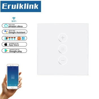 

EU/UK/US Standard APP Smart Light Dimmer Tempered Glass Panel Wifi Switch Touch Control Work with Alexa Google Assistant IFTTT