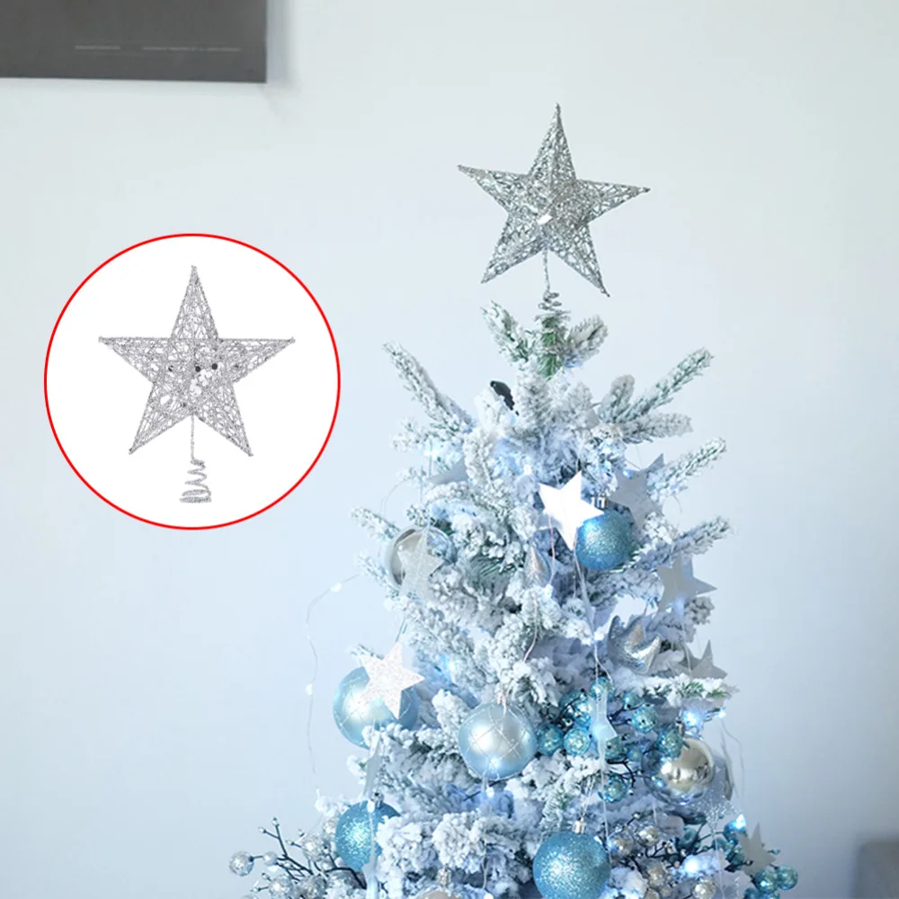 Рождественская елка звезда, Рождественская елка Топпер украшение в виде рождественской звезды сверкающая елка-Топ Звезда для рождественской елки украшение для дома Вечерние
