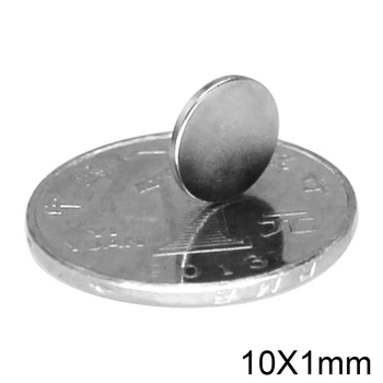 

20/50/100/200/300PCS 10x1 mm Thin Neodymium Strong Magnet 10mmX1mm Permanent Magnet 10x1mm Powerful Magnetic Round Magnet 10*1