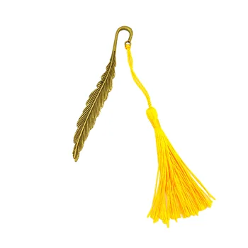 

2-Piece Chinese Wind Retro Classic Vintage Tassel Feather Bookmark Metal Bookmarks