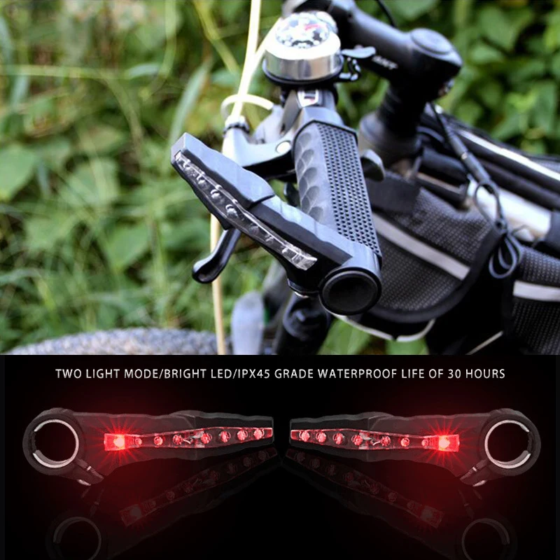 Вспомогательный велосипедный клаксон рулевое управление с светодиодные поворотные фары Ночная безопасность езда Водонепроницаемый, для езды на мотоцикле ручка бар концы