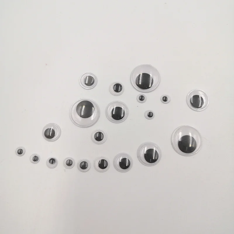 200 шт. самоклеящиеся пластиковые кукольные глаза Googly Wiggly Eyes 6 20 мм смешанные для