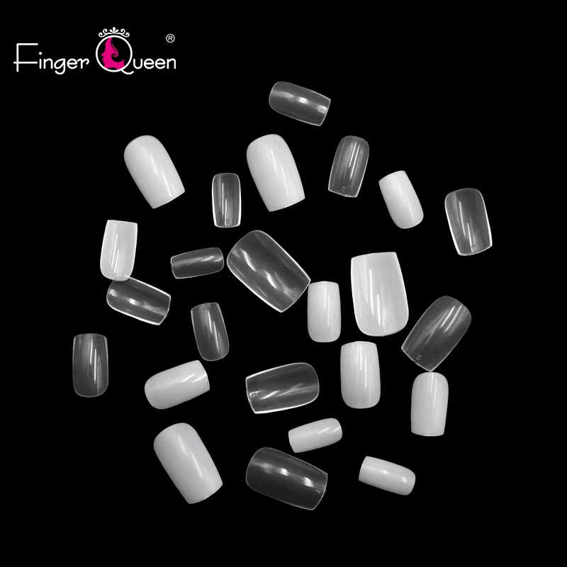 FingerQueen 100 шт половинные искусственные ногти/прозрачный гроб накладные ногти искусственная Сексуальная подделка УФ гель Дизайн ногтей более красивый