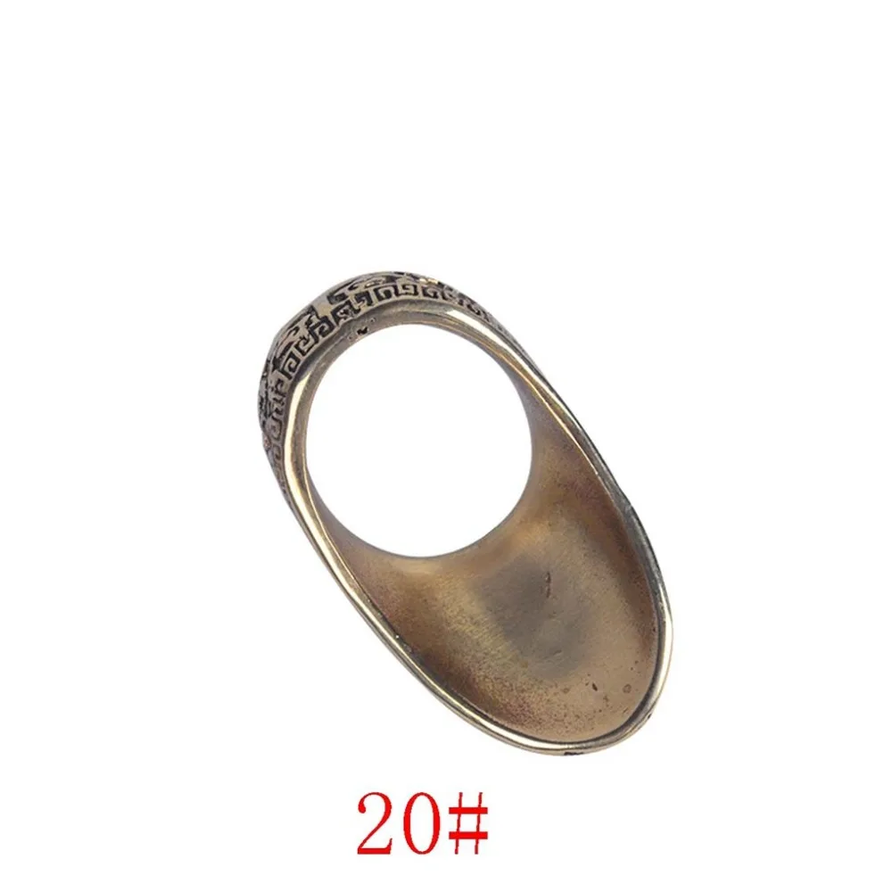 Baosity Handmade Traditional Brass Archery Thumb Ring Traditional Bow Trigger Finger 