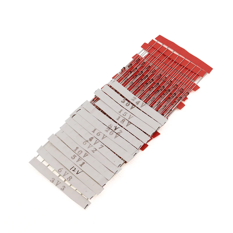 1/2w 0.5W Zener Diode 3.3-30V 14values*10pcs=140pcs  Assorted Assortment Set New electronic diy kit