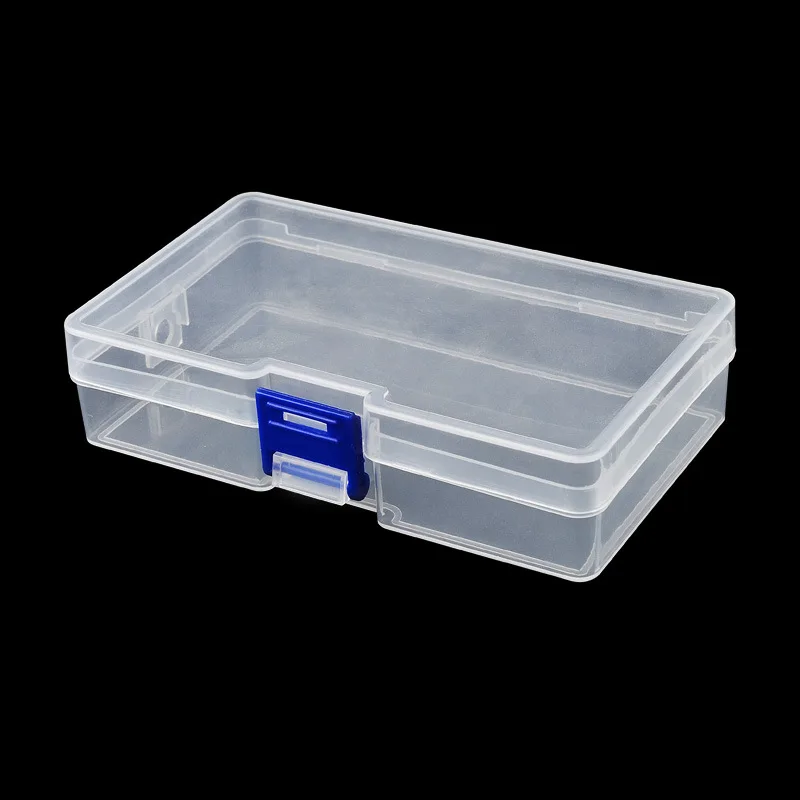 Durable Clear With Lid Mini Plastic Collection Jewelry Necklace Nail Art Tool Storage Container Case Box Holder Craft Organizer