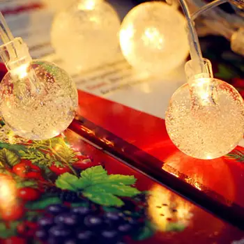 

New 2m 20led Fairy Garland Waterproof LED Ball String Lights For Christmas Tree Wedding Home Indoor Decoration Battery Powered