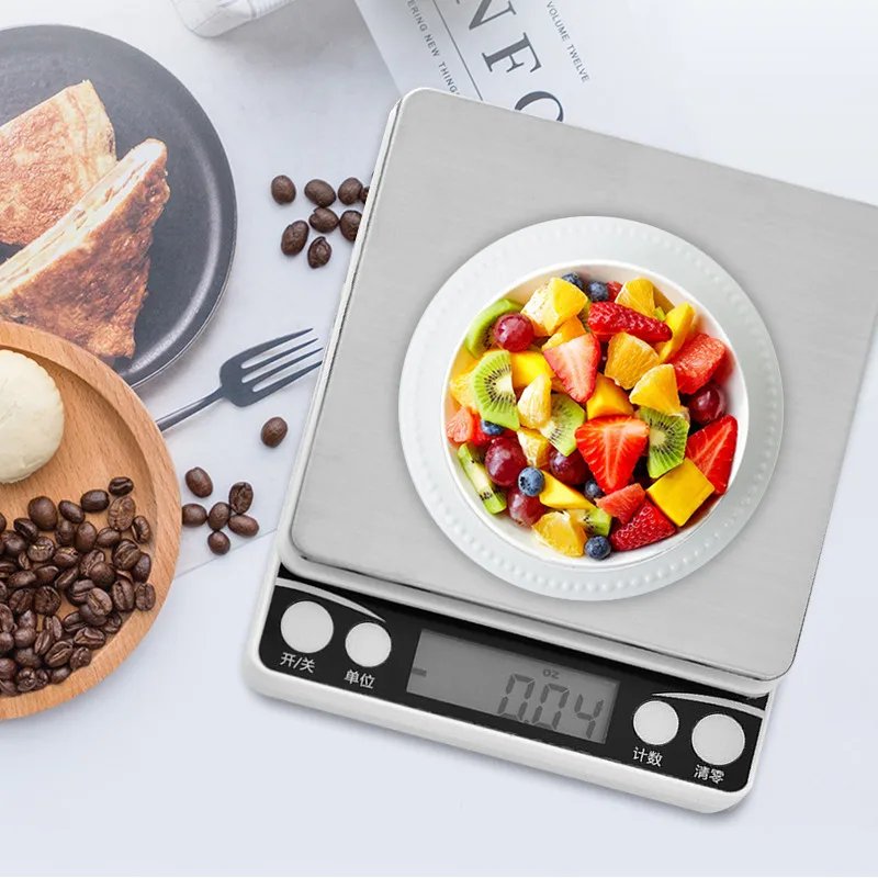 

0.5kg 0.01g Digital Scale LCD Electronic Scales Steelyard 2kg 0.1g Kitchen Scales Postal Food Balance Measuring Weight Libra