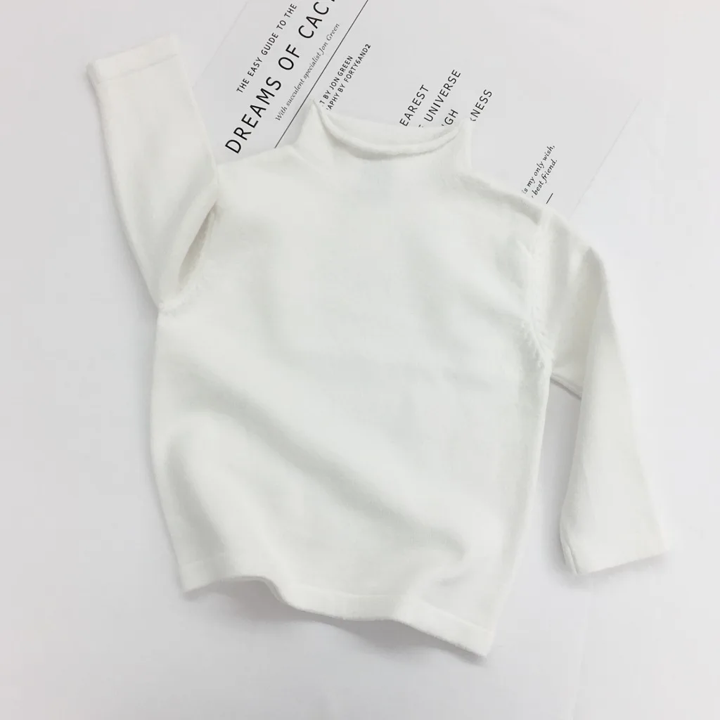 Girls' Sweaters Winter Wear New Style Turtleneck Autumn Jacket Sweater 1-5 Year Old Baby Boys Striped Knitted Coat Kids Sweaters