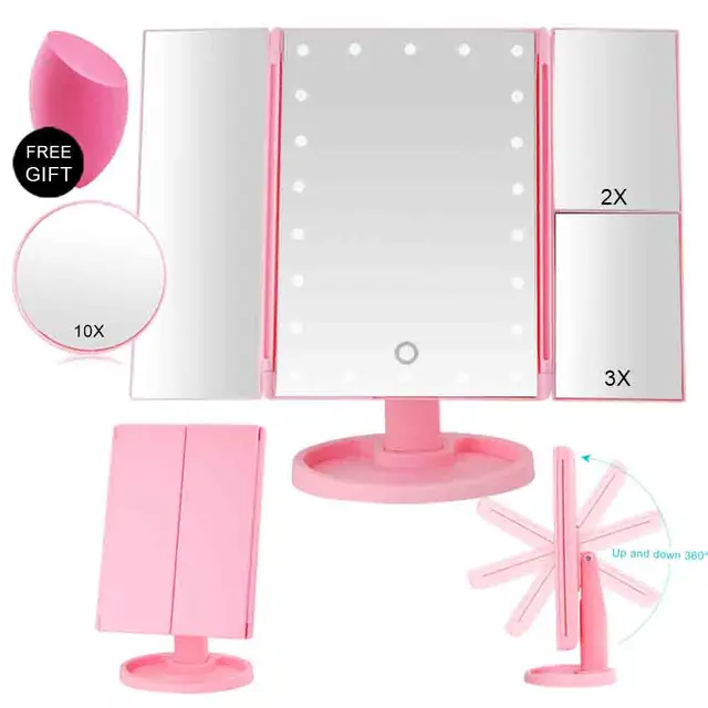 $US $4.49  Lights Professional Makeup Mirror Flexible Vanity Mirror Magnifying Touch Scree