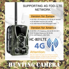 HC-801LTE 4G охотничья камера 16MP 64GB Trail камера IP65 фото ловушки 0,3 s Дикая камера с литиевой батареей 5000Mah
