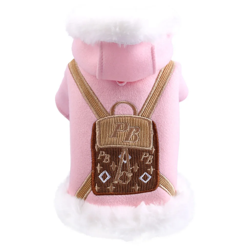 Новое милое розовое платье с капюшоном осенне-зимнее удобное платье Abbigliamento per cani Gatti Abbigliamento per animali domestici Fashion