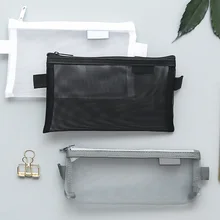 1 шт. Простой Прозрачный сетчатый пенал органайзер для хранения пеналы для ручек Пенал-Сумочка пенал школьные принадлежности Kawaii канцелярские принадлежности