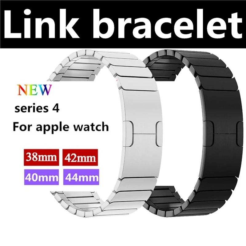 Оригинальный браслет из нержавеющей стали apple watch band series 4 verstelbare металлический ремешок для iwatch band 38 мм 40 мм 42 мм 44 мм