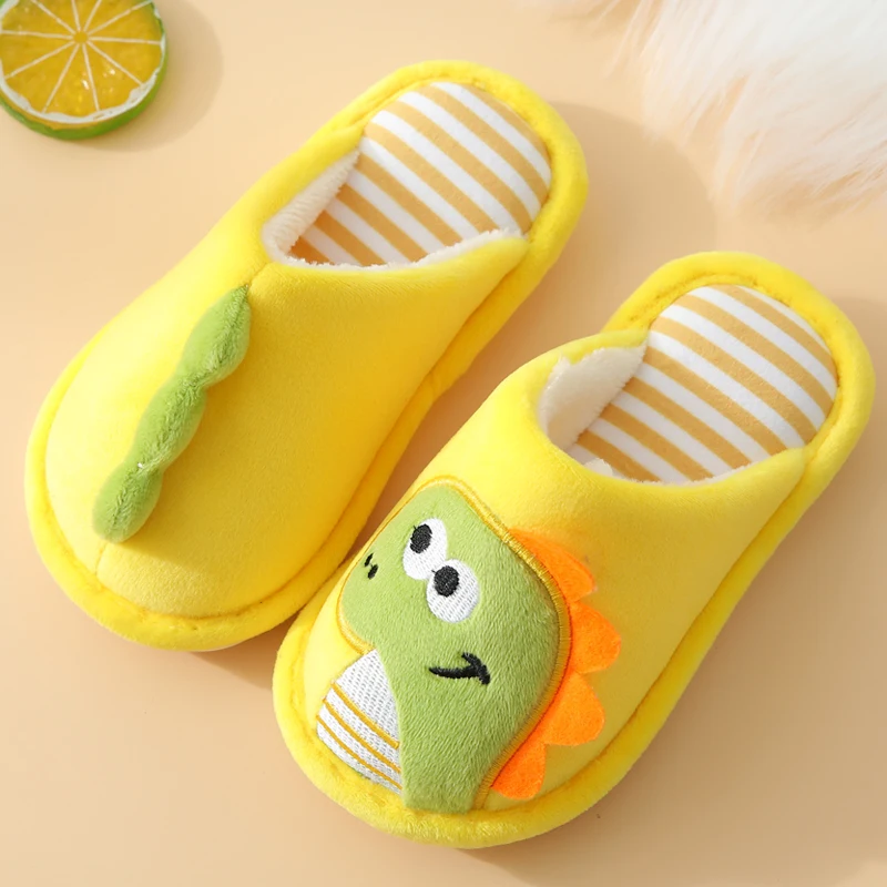 children's sandals near me Spring Autumn Children's Slippers Soft Flax Anti-Slip Indoor Home Shoes Kids Dinosaur For Boys Girls All Season Cotton Slippers best children's shoes Children's Shoes