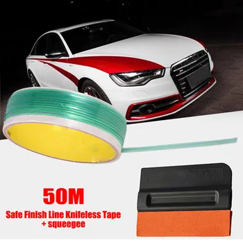 

Diy 50m Safe Finish Car Line Knifeless Tape+squeegee For Vinyl Wrapping Cutting Trim Stable Powerful Free To Make Patterns#BL1