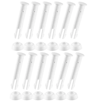 

12 Pcs Plastic Pool Joint Pins & 12 Pcs Rubber Seals for Intex Above Ground Round Frame Pool Parts 28270-28273(2.36In)