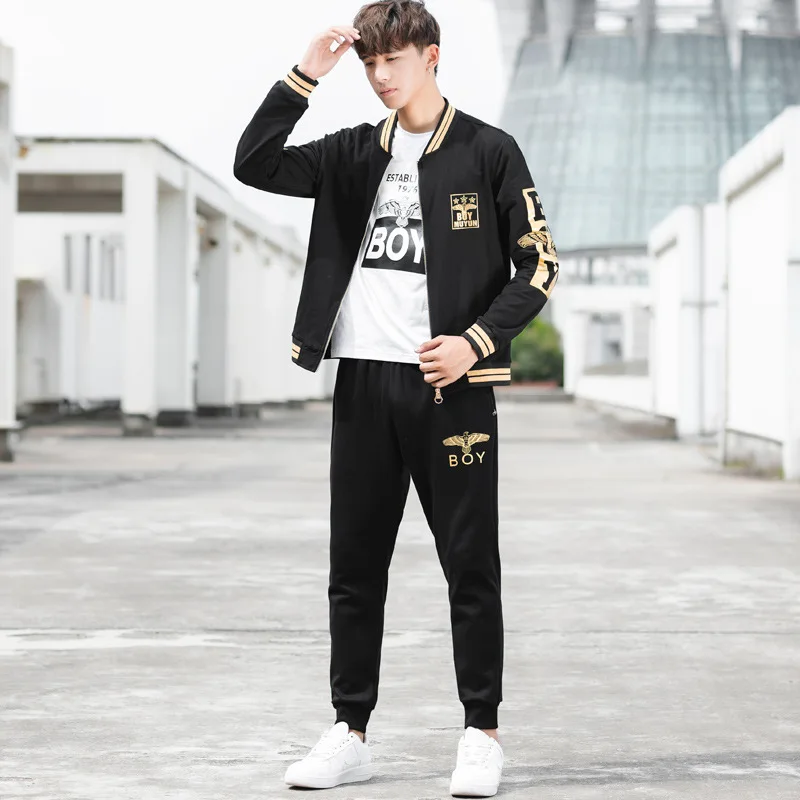 

Hoodie Men Spring And Autumn Winter Style a Set of Collocation Handsome 2019 New Style Fashion Leisure Sports Suit Men's