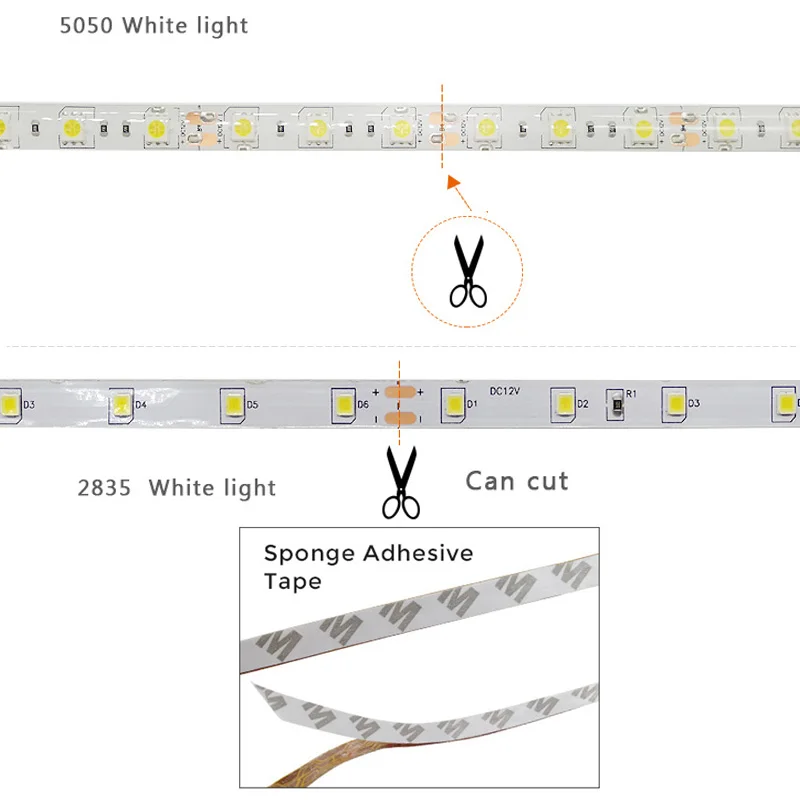 5M Светодиодные ленты светильник 5050 DC12V 300led гибкие светодиод теплый белый 2835 белая