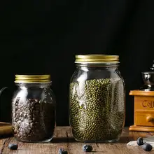 Герметичная стеклянная герметичная банка с крышкой прозрачная маринованная бутылка для меда Бытовая коробка для хранения зерновых зерен коробка для еды