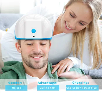 

Bald Spot fix laser helmet 650nm ref laser light help regrow hair activate dormant hair follicles hat for hair loss protable