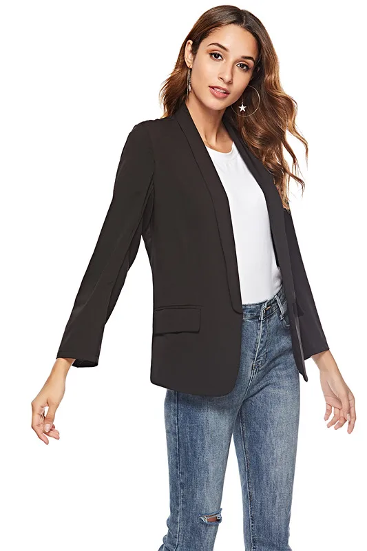 Photo Shoot Ozhouzhan Foreign Trade Cross Border Spring Europe And America AliExpress INS Slim Fit Suit Long Sleeve Fold-do
