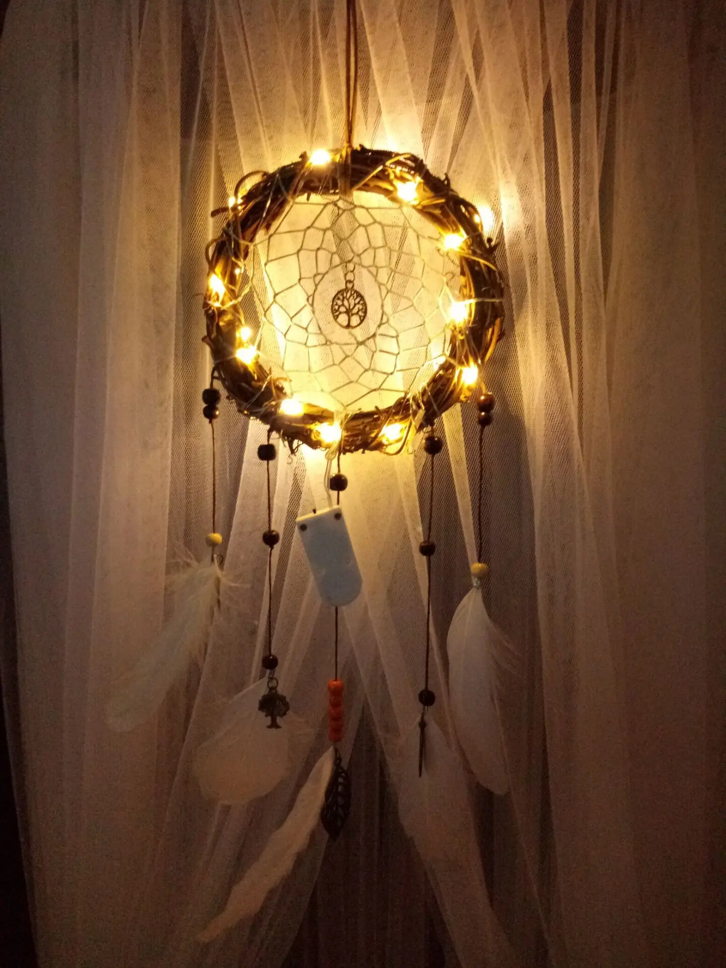 Indian Retro Vine Ring Feather Hanging Decoration Dreamcatcher Christmas Decoration Home Bracelet Charm Dreamcatcher