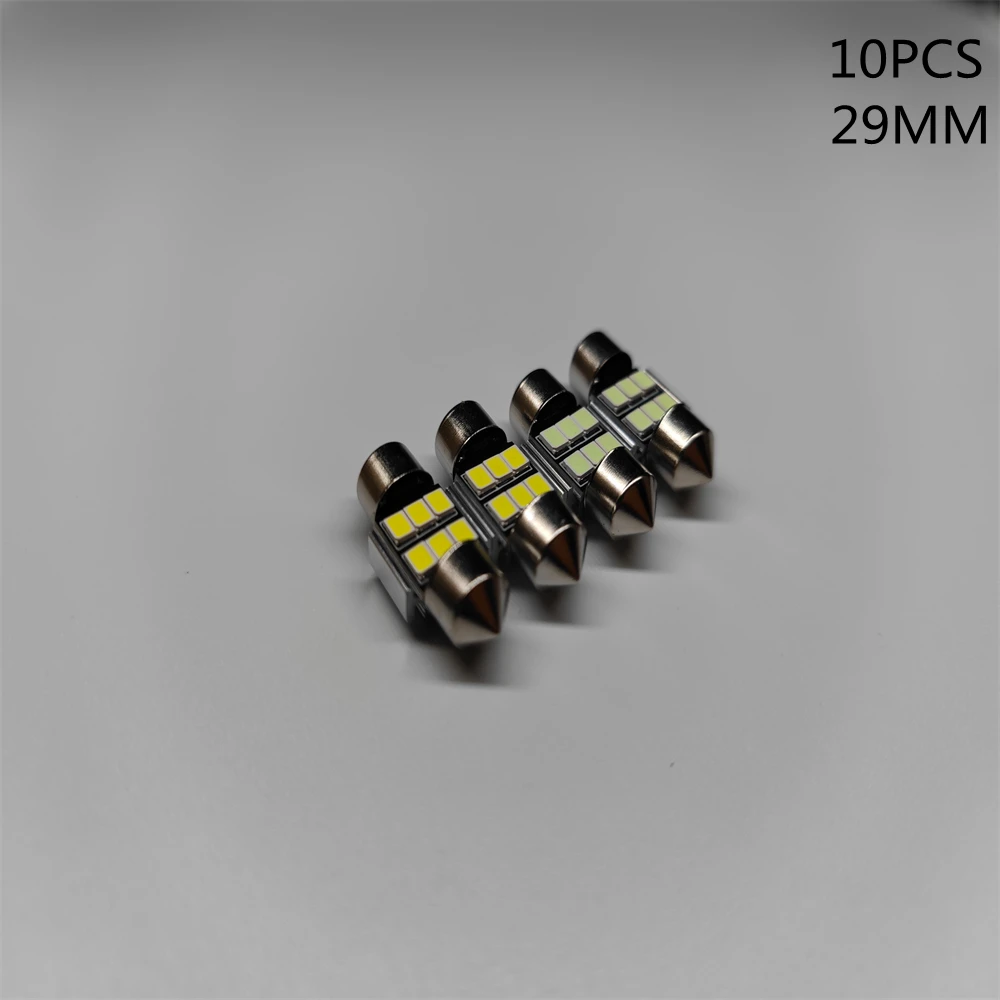 

10PCS 29MM Auto LED FESTOON Bulb 2835 leds C5W Car Dome Light Auto Interior Map Read Lamp DC12V white blue