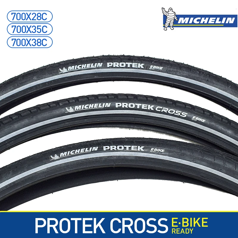 Шина дорожного велосипеда Michelin Protek Cross 700 * 28C/35C/38C 26*1 6 двухсторонняя отражающая 700C