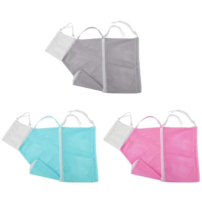 Bolsa de contención portátil para aseo de gatos, Red de ducha para lavado de baño duradera para mascotas, ajustable, multifuncional, transpirable, antimordida