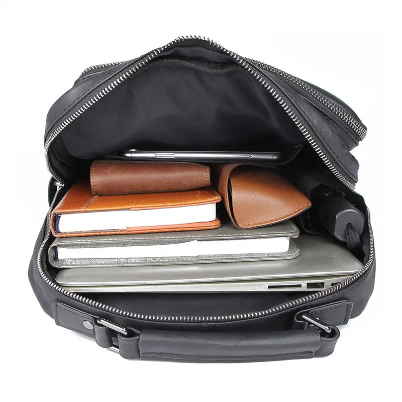 Genuine Leather Backpack Men Vintage Laptop Backpacks for school bag Travel backpack male bag 2752A
