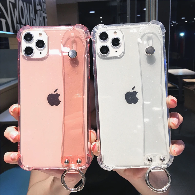 Блестящий чехол для телефона iPhone 11 Pro Max 12Pro X XR XS 8 7 6s Plus блестящий прозрачный