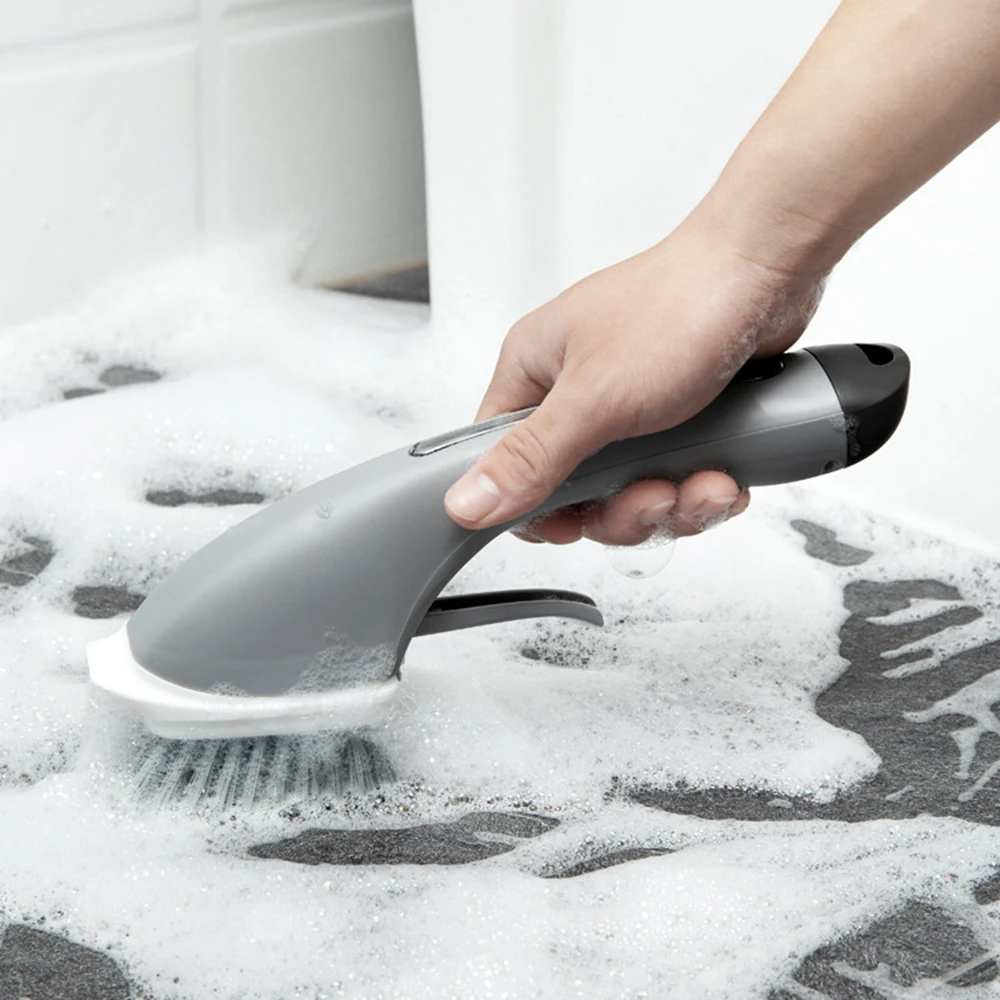 

Multi-function Kitchen Cleaning Liquid Long Handle Cleaning Brush Non-slip Tile Sink Gap Cleaning Brush Bathroom Tool