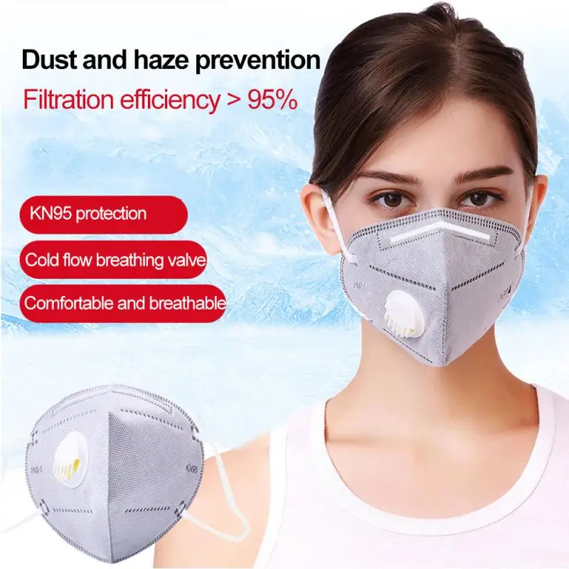 

1PCS Anti Pollution N95 KN95 Mask PM2.5 Mouth Mask Dust Respirator Reusable mask N95 Mask Mouth Muffle Dropship