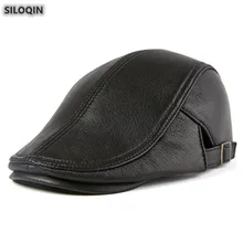 SILOQIN, новинка, натуральная кожа, шапка, Осень-зима, мужские береты, овчина, кожа, шапка, модные мужские бренды, шапка s, разные цвета, папа, шапки