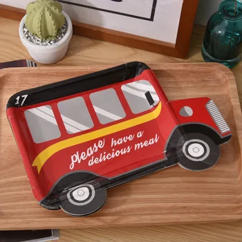 

40PCS Colorful Cute Cartoon Disposable Party Tableware Paper Plate DIY Home Wedding Party Festive Barbecue Supplies Decoration