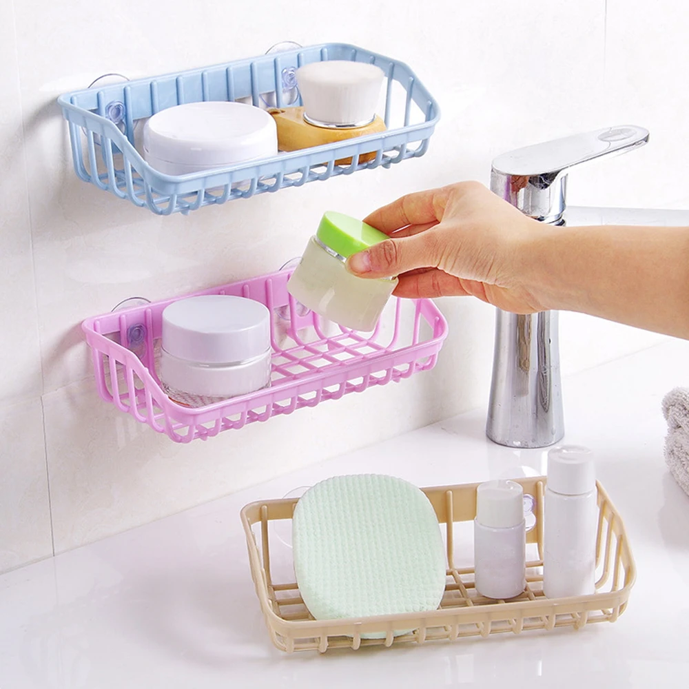 Rack Sink-Shelf Sponge-Holder Kitchen-Accessories-Tool Hanging-Storage Suction-Cup Dishwashing