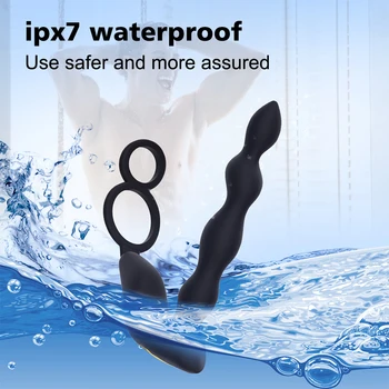 Double Motors Wireless Remote Control Anal Plug Vibrator For Men Prostate Massager Patterns Butt Silicone Sex Toys for Adult Gay 6