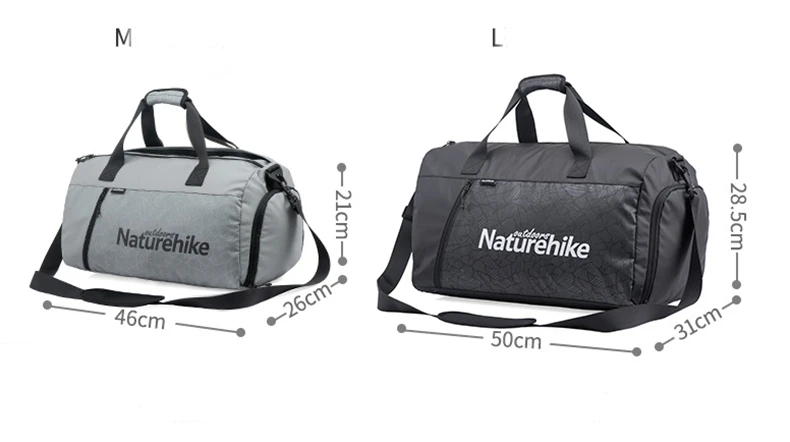 Naturehike с разделителем для сухого и влажного сухого мешка портативная Водонепроницаемая спортивная сумка унисекс Каякинг спортивная сумка большая емкость для плавания