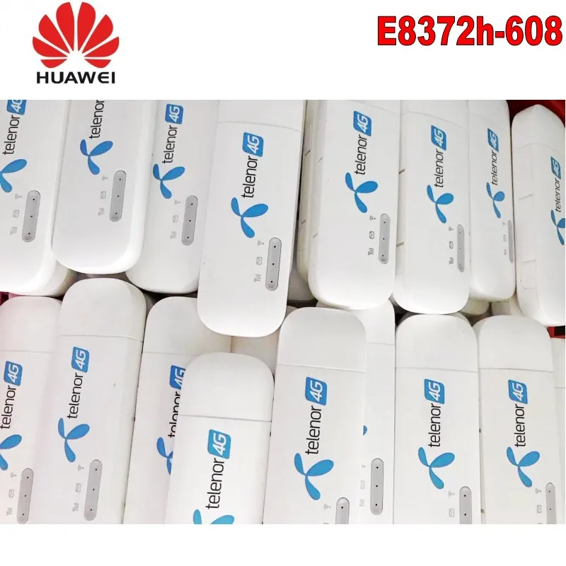 Unlocked Huawei E8372h-608 Wingle LTE Universal 4G USB MODEM WIFI Mobile Support 10 Wifi Users with 2pcs antenna