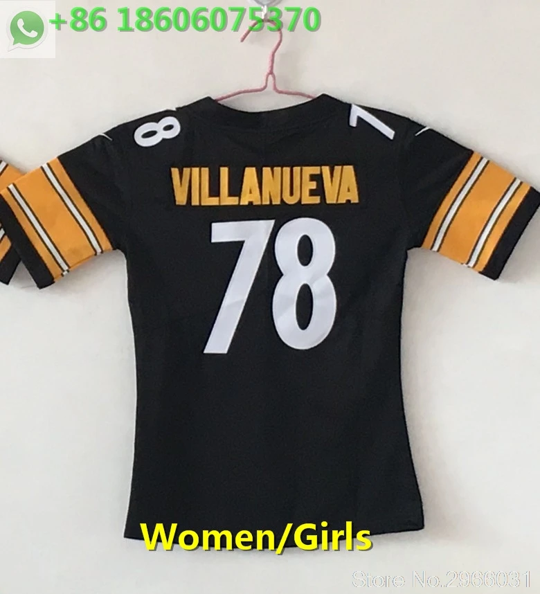 A+++ качество для женщин ben roethlisberger 7 Le'Veon Bell 26 Antonio коричневый 84 T.J. Ватт 90 Джерси Питтсбург - Цвет: for women